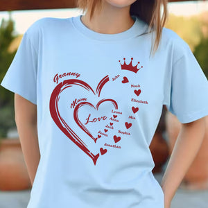 Two Hearts Queen, Happy Mother's Day, Custom Texts - Personalized Light Shirt