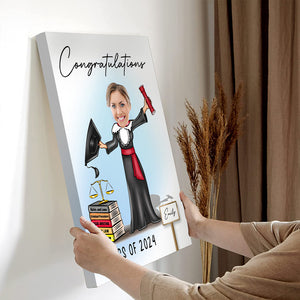 Congratulations Class Of 2024 - Personalized Canvas - Graduation Gift