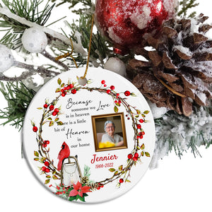 Eternal Love, Eternal Memory, Custom Photo and Name- Personalized Ceramic Ornament - Gift For Family, Memorial Gift