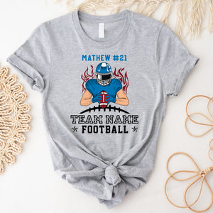 Football Team - Custom Appearance And Name - Personalized T-Shirt - Football Lovers