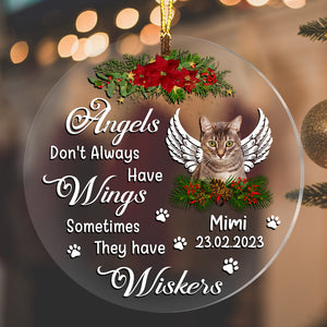 Angels Don't Always Have Wings - Custom Photo And Name, Personalized Acrylic Ornament - Gift For Christmas, Memorial Gift