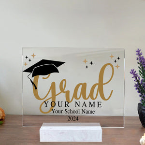 Grad, Congratulations Graduate, Custom Texts - Personalized Acrylic Plaque