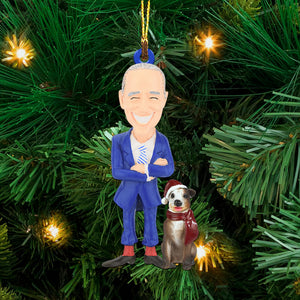 Joe Biden And Pet - Christmas Ornament - Gift For Christmas, Gift For Family Decor