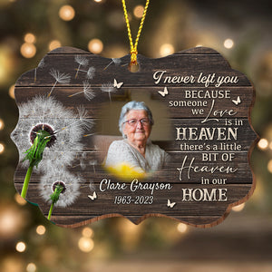 I Never Left You - Custom Photo And Name - Personalized Custom Shaped Wooden Ornament, Memorial Gift