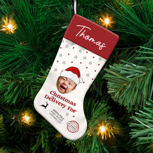 Christmas Special Delivery For - Personalized Christmas Socks Decoration - Custom Photo Gift, Christmas Gift