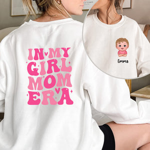 In My Kid Baby Mom Era Cute Kid, Personalized Double Sided Sweatshirt - Gift For Family