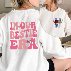 In Our Bestie Era Personalized Double Sided Sweatshirt - Gift For Girl Friendship