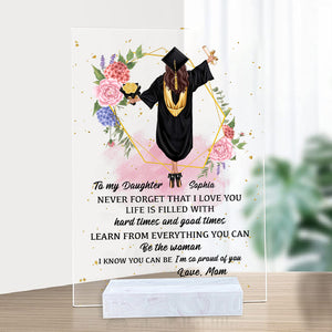 Congratulations On Graduating, Custom Appearance And Texts - Personalized Acrylic Plaque, Graduation Gift