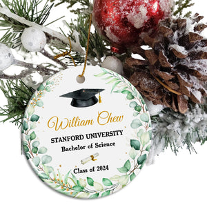 Graduation Gift, Congrats Class Of Graduation - Custom Texts Graduation - Personalized Ceramic Ornament