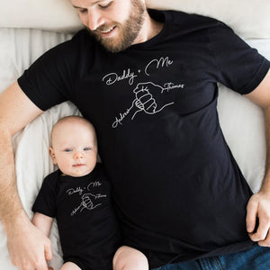 Punch, Daddy And Me - Personalized Daddy & Baby Shirt, Gift For Family