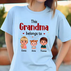 This Grandma Belongs To, Happy Mother's Day, Custom Appearances And Texts - Personalized Light Shirt