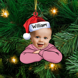 Custom Photo And Name For Christmas - Personalized Acrylic Ornament, Xmas Gift For Friends And Family