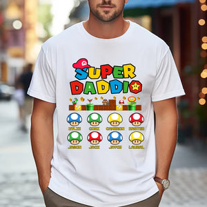 Super Daddio, Happy Father's Day, Custom Appearances And Texts - Personalized Light Shirt