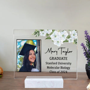 Congratulations Graduate, Custom Photos And Texts - Personalized Acrylic Plaque