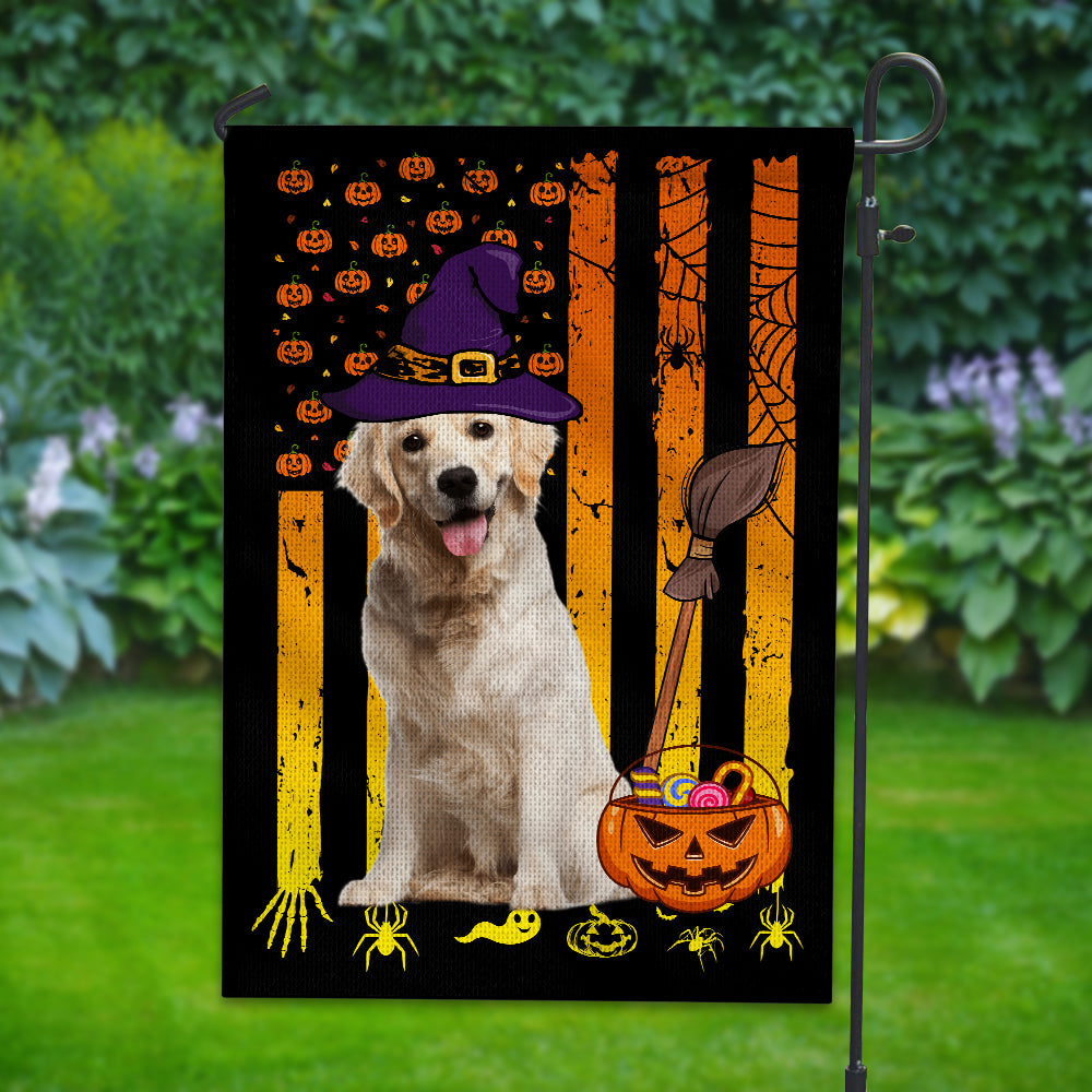 Pumpkin And Pet, Happy Halloween - Personalized Photo Flag - Gift For Pet Lover, Halloween Gift