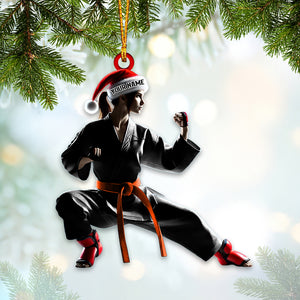 Karate Christmas Home Decor Christmas Ornament, Personalized Ornament