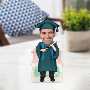 Graduate Standee, Custom Face Photo Funny Gift, Personalized Acrylic Wiggle Stand