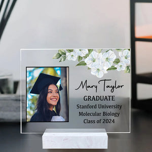 Congratulations Graduate, Custom Photos And Texts - Personalized Acrylic Plaque