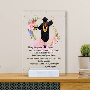 Congratulations On Graduating, Custom Appearance And Texts - Personalized Acrylic Plaque, Graduation Gift