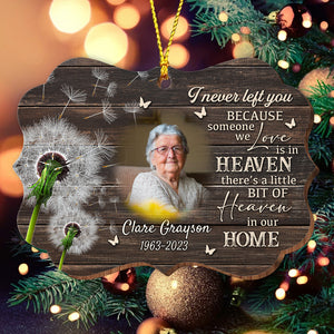 I Never Left You - Custom Photo And Name - Personalized Custom Shaped Wooden Ornament, Memorial Gift