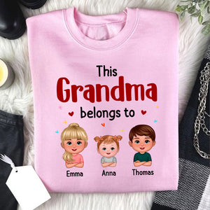 This Grandma Belongs To, Happy Mother's Day, Custom Appearances And Texts - Personalized Light Shirt