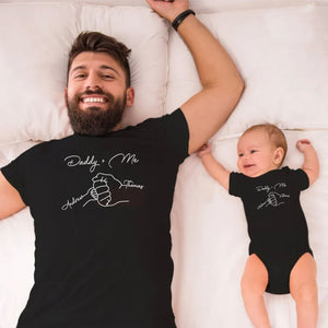 Punch, Daddy And Me - Personalized Daddy & Baby Shirt, Gift For Family