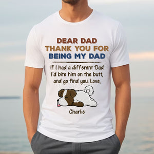 Dear Mom Dad, Thank You For Being My Mom Dad - Custom Appearance And Name - Personalized T-Shirt - Pet Lover Gift