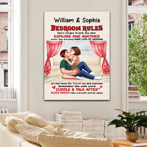 Couple Room Canvas, Bedroom Rules, Personalized Canvas, Gift For Family, Gift For Couple, Home Decor