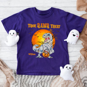 Trick Rawr Treat - Custom Character & Name - Personalized T-Shirt - Halloween Family Gift