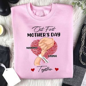 First Mother's Day Together, Happy Mother's Day, Custom Skin Color And Texts - Personalized Light Shirt