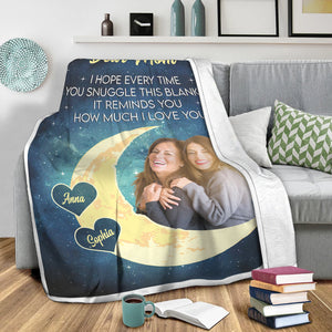 It Reminds You How Much I Love You  - Custom Photo & Names - Personalized Fleece Blanket, Gift For Family