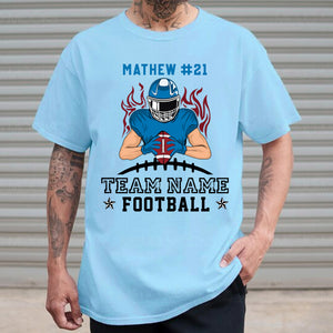 Football Team - Custom Appearance And Name - Personalized T-Shirt - Football Lovers