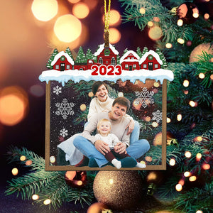 Christmas House Family - Custom Photo Christmas Gift - Personalized Acrylic Ornament