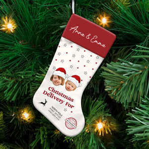 Christmas Special Delivery For - Personalized Christmas Socks Decoration - Custom Photo Gift, Christmas Gift