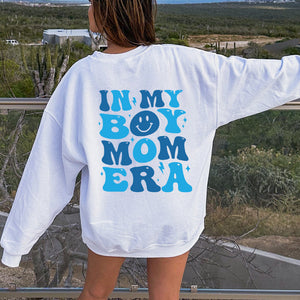 In My Kid Baby Mom Era Cute Kid, Personalized Double Sided Sweatshirt - Gift For Family