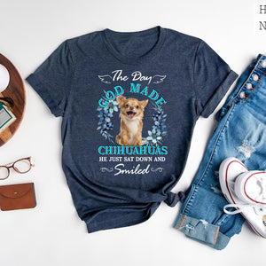 The Day God Made Pet, He Just Sat Down And Smiled - Custom Photo And Text - Personalized T-Shirt - Gift For Pet Lover