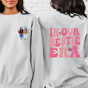 In Our Bestie Era Personalized Double Sided Sweatshirt - Gift For Girl Friendship