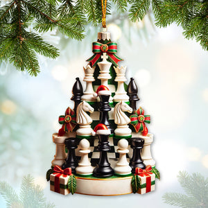 Custom Ornament, Chess Tree Ornament, Christmas Decor