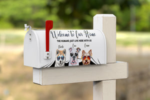 Personalized Pet Welcome To Our House Mailbox Cover, Gift For Dog Lover